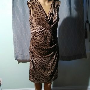 Petite large animal print dress